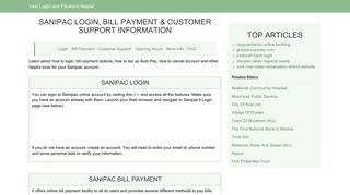 Sanipac Login, Bill Payment & Customer Support Information