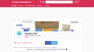 Sanitary Owl | All Subscription Boxes UK