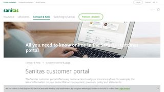 Customer portal & app | Sanitas health insurance