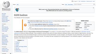 SANS Institute - Wikipedia