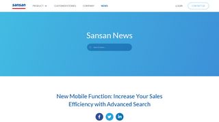 New function for Sansan for Mobile. Increase your sales efficiency with ...