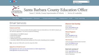 Email Services | Santa Barbara County Education Office