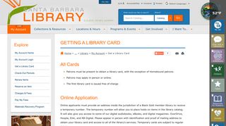 Santa Barbara - Get a Library Card