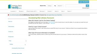 Accessing My Library Account - Santa Clara County Library District ...