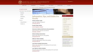 Santa Clara University's ecampus for faculty - Information, Tips, and ...