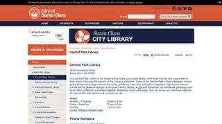 Central Park Library | City of Santa Clara