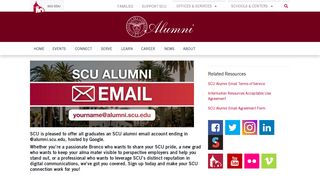 SCU Alumni Email - Alumni - Santa Clara University