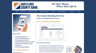 My County Personal Banking Services - Santa Cruz County Bank