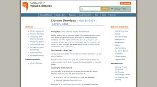 Library Services - Santa Cruz Public Libraries