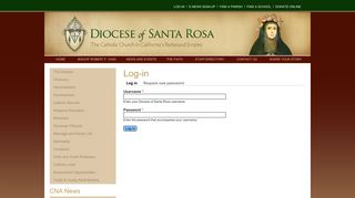 Log-in | Diocese of Santa Rosa
