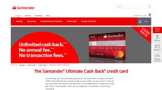 Santander Ultimate Cash Back | Santander Bank