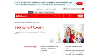 Basic Bank Account – Cash Card Current Account – Santander UK