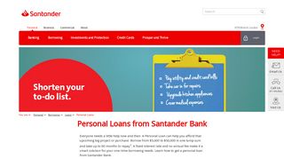 Personal Loan | Apply for a Personal Loan Online | Santander Bank