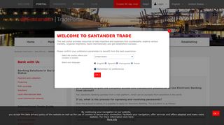 Santander online banking services - Santander Trade Portal
