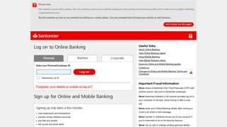 Santander Online Banking