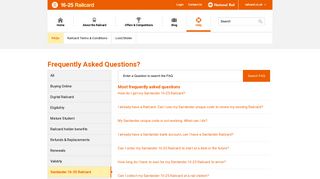 Santander 16-25 Railcard FAQs
