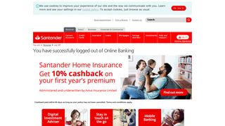 Santander: Internet Banking Log off - Santander UK