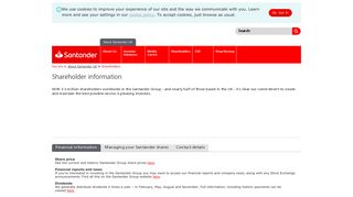 Santander | Information for Shareholders - Santander UK