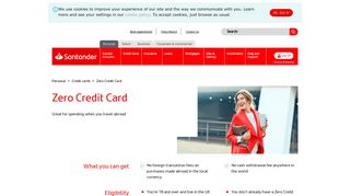 Zero Credit Card - Foreign Exchange Credit Card - Santander UK