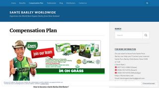 Compensation Plan – Sante Barley Worldwide