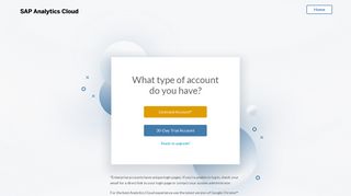 Discover | SAP Analytics Cloud | Website | Login