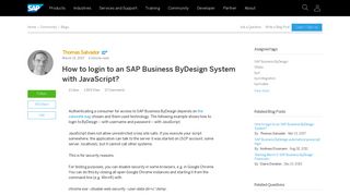 How to login to an SAP Business ByDesign System with JavaScript ...