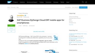 SAP Business ByDesign Cloud ERP mobile apps for smartphones ...