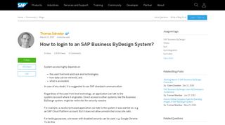 How to login to an SAP Business ByDesign System? | SAP Blogs
