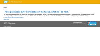 login | SAP Certification Hub