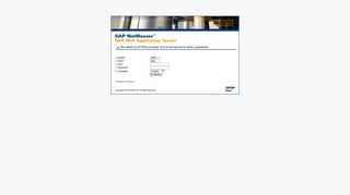 Logon - SAP Web Application Server