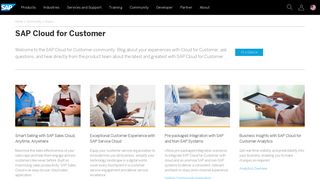 SAP Cloud for Customer | Community Topics