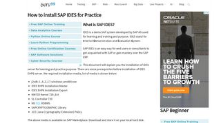How to install SAP IDES for Practice - Guru99