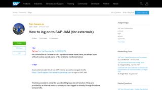 How to log on to SAP JAM (for externals) | SAP Blogs