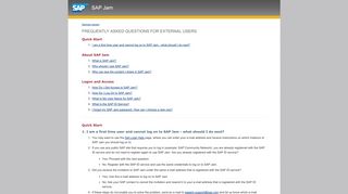 SAP Jam FAQ EN - SAP Cloud Platform