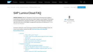 SAP Lumira Cloud FAQ - archive SAP