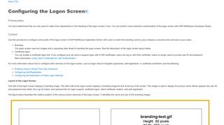 Configuring the Logon Screen - SAP Help Portal