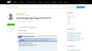 Customizing Logon Page on Portal 7.4 | SAP Blogs