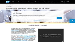 My Support - SAP Support Portal