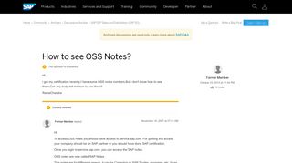 How to see OSS Notes? - archive SAP