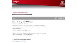 How to look up SAP OSS Notes | Pablo Gallardo's Blog - Diarium