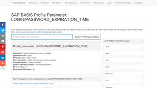 LOGIN/PASSWORD_EXPIRATION_TIME - Dates until password must ...
