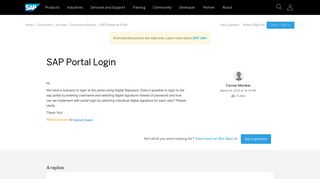 SAP Portal Login - archive SAP