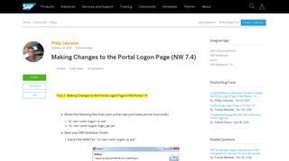 Making Changes to the Portal Logon Page (NW 7.4) | SAP Blogs