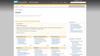 SCN Wiki - SAP.com