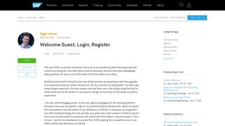 Welcome Guest, Login, Register | SAP Blogs