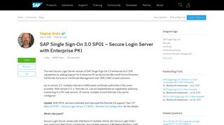 SAP Single Sign-On 3.0 SP01 – Secure Login Server with Enterprise ...