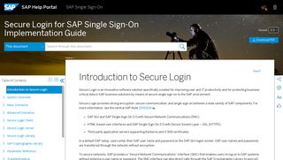 Secure Login Server - SAP Help Portal