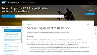 Secure Login Client Installation - SAP Help Portal