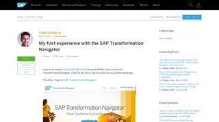 My first experience with the SAP Transformation Navigator | SAP Blogs