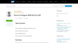 How to Configure WEB-GUI for SAP | SAP Blogs